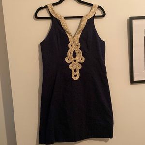 Lilly Pulitzer navy shift dress